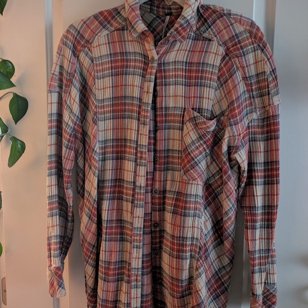 Red Plaid Long-Sleeve Shirt